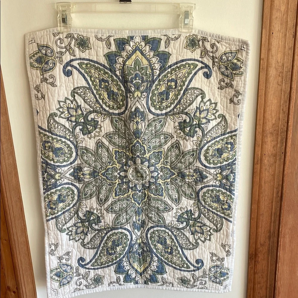 THRESHOLD Paisley Mandala Blue and Green Standard Pillow Sham